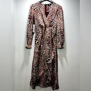 AX Paris women’s dress, burgundy leopard print. Brand new with tags. Size 8